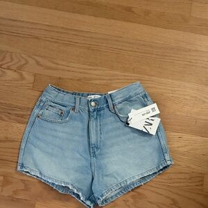 Zara Women's Sky Blue Jean Shorts